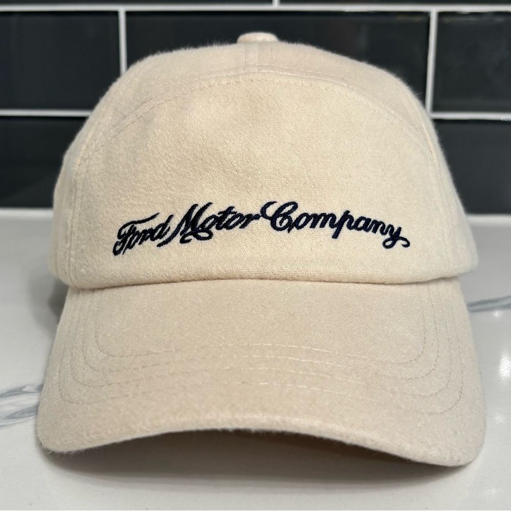 Ford Motor Company Cream Baseball Cap Embroidered Adjustable NWT